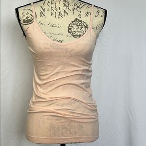 Apt. 9 pale pink long cami tank adjustable straps v neck sm
